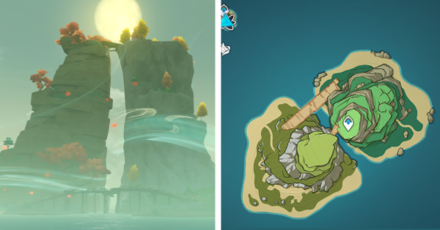 Genshin - Pudding Isle Formation 6 - Leisurely Rocks Right and Hoverlight Rocks Left