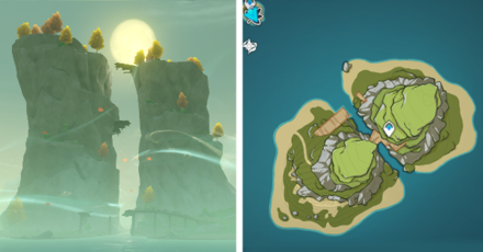 Genshin - Pudding Isle Formation 5 - Leisurely Rocks Right and Leisurely Rocks Left