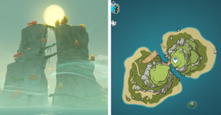 Genshin - Pudding Isle Formation 9 - Leisurely Rocks Right and Unyielding Rocks Left
