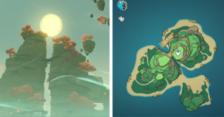 Genshin - Pudding Isle Formation 7 - Hoverlight Rocks Right and Hoverlight Rocks Left