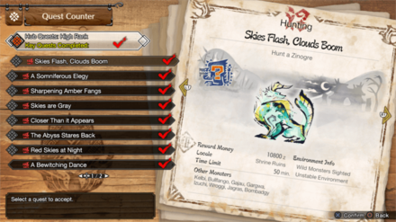 MH Rise Sunbreak - HR 7 Zinogre Quest