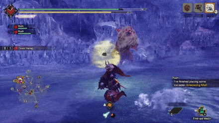MH Rise Sunbreak - Goss Harag Ice Shard Fissure Combo.gif