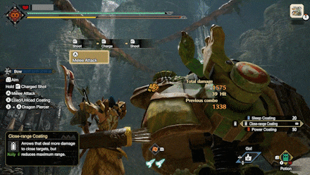 MH Rise Sunbreak - Bladescale Hone Bow Close-range Coating Boost.gif