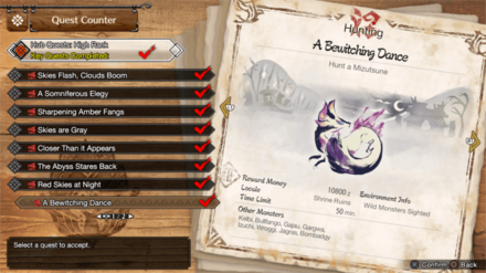 MH Rise Sunbreak - HR 6 Mizutsune Quest