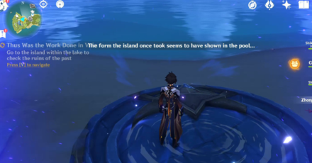 Genshin - Thus Was the Work Done in Vain - Go to the island within the lake