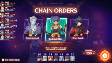 Xenoblade Chronicles 3 - Chain Orders