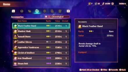 Equip accessoiries to strengthen party members