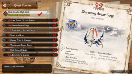 MH Rise Sunbreak - HR 6 Barioth Quest