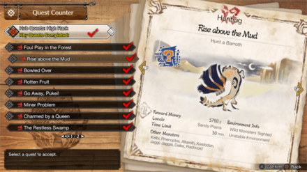 MH Rise Sunbreak - HR 5 Barroth Quest