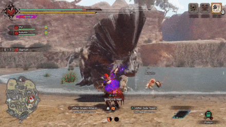 MH Rise Sunbreak - Barroth Sideward Chomp
