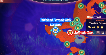 Xenoblade Chronicles 3 - Tableland Ferronis Hulk Map