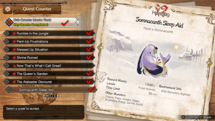 MH Rise Sunbreak - MR 2 Somnacanth Quest