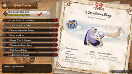 MH Rise Sunbreak - HR 6 Somnacanth Quest