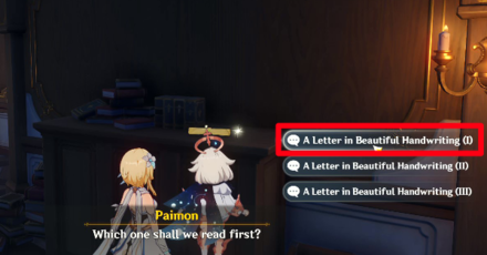 Genshin - Letters in Beautiful Handwriting 1