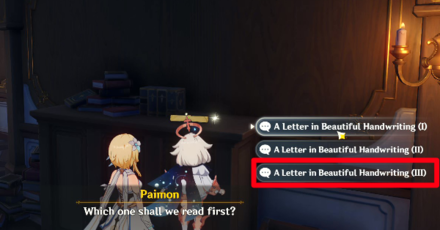 Genshin - Letters in Beautiful Handwriting 3