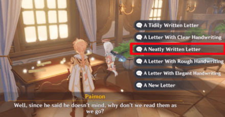 Genshin - Neatly Written Letter