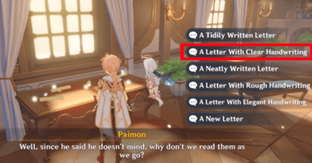 Genshin - Letter with Clear Handwriting
