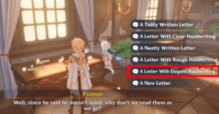 Genshin - Letter with Elegant Handwriting