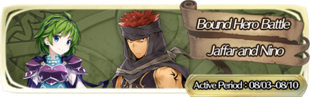 Jaffar and Nino Bound Hero Battle Banner Fire Emblem Heroes FEH