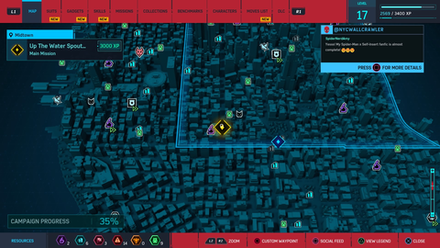 up the water spout map view