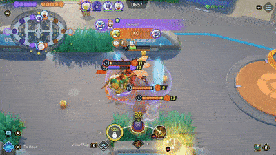 Pokemon UNITE - Buzzwole Using Superpower on Mamoswine