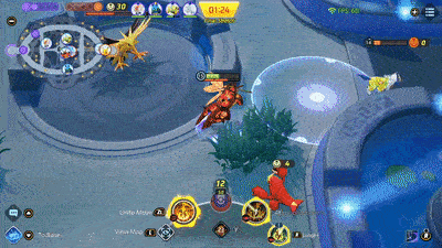 Pokemon UNITE - Buzzwole Knocking Out Absol Using Ultra Swole Slam