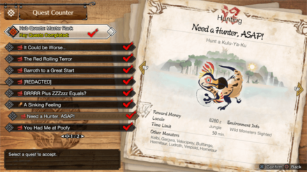 MH Rise Sunbreak - MR 1 Kulu-Ya-Ku Quest