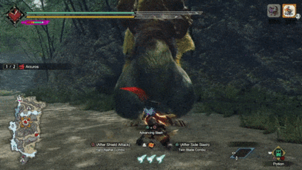 MH Rise Sunbreak - Arzuros Swiping Cross Claws Combo