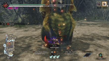 MH Rise Sunbreak - Arzuros Sideward Claw Swipe