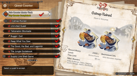 MH Rise Sunbreak - MR 1 Arzuros Quest