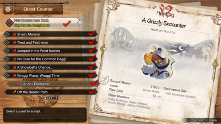 MH Rise Sunbreak - HR 1 Arzuros Quest