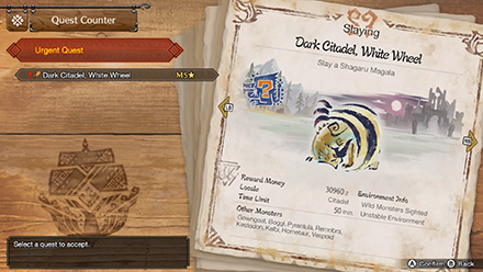 MH Rise Sunbreak - Dark Citadel, White Wheel