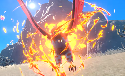 Pokemon Scarlet and Violet SV - Talonflame Using Flame Charge