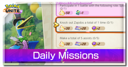 Pokemon UNITE - Event Cake Daily Missions Top Image