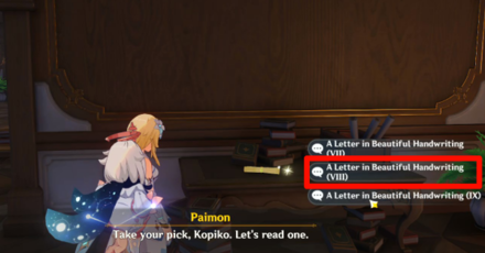 Genshin - Letters in Beautiful Handwriting 8