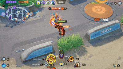 Pokemon UNITE - Buzzwole Using Smack Down on Lucario