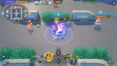 Pokemon UNITE - Buzzwole Using Leech Life on Mr. Mime