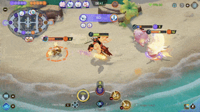 Pokemon UNITE - Buzzwole Using Superpower on Sylveon