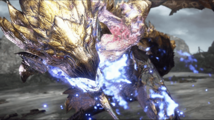MH Rise Sunbreak - Gold Rathian preparing his next attack