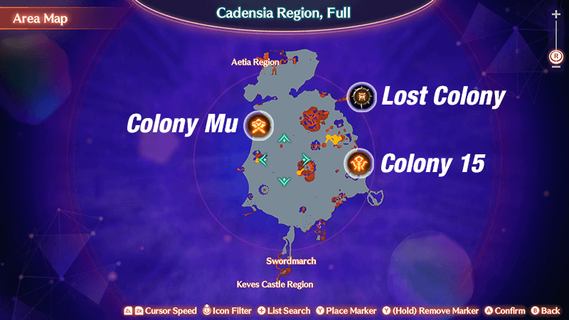 All Colony Locations Affinity Bonuses Xenoblade Chronicles 3