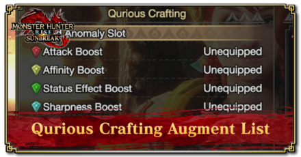 Nexus Mods - Granular Qurious Crafting allows you to select which effects  are re-rolled when rolling armor augments in #MonsterHunterRise