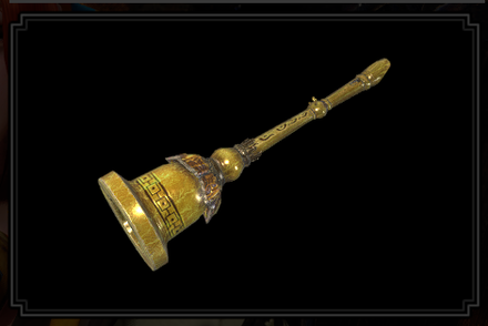 MH Rise Sunbreak - Gold Chordmaker Hunting Horn Layered Weapon Image