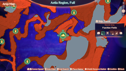 Xenoblade Chronicles 3 - Fuschian Fields Map View