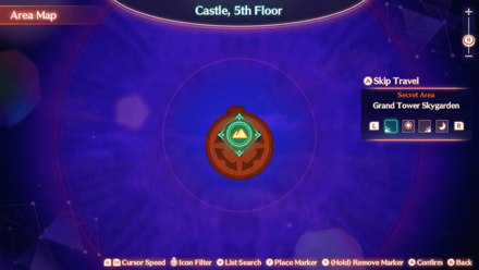 Xenoblade Chronicles 3 - Grand Tower Skygarden Map View