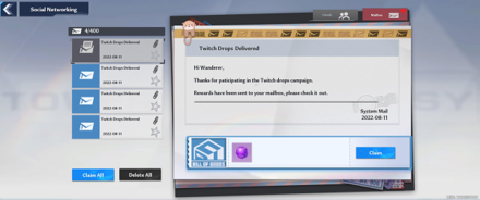 Tower of Fantasy - Claiming Twtich Drops