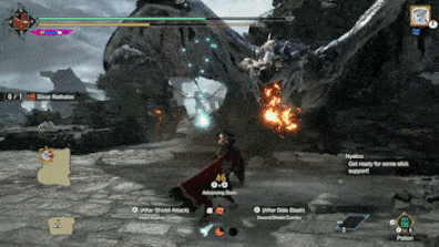 MH Rise Sunbreak - Silver Rathalos Aerial Claw Attack to Fire Blasts
