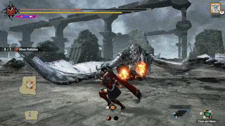 MH Rise Sunbreak - Silver Rathalos Spinning Fire Breath to Tail Sweep