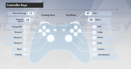 Tower of Fantasy - Controller Keys