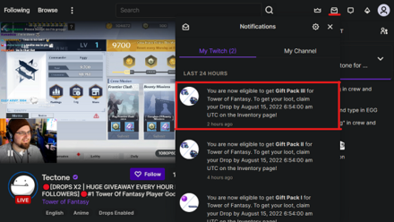 Twitch Drops - Twitch Invetory