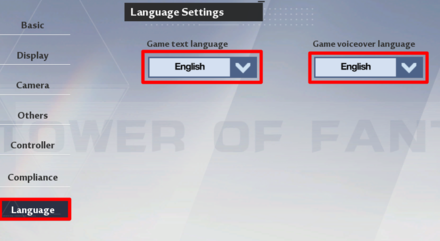Tower of Fantasy - Language Settings.png